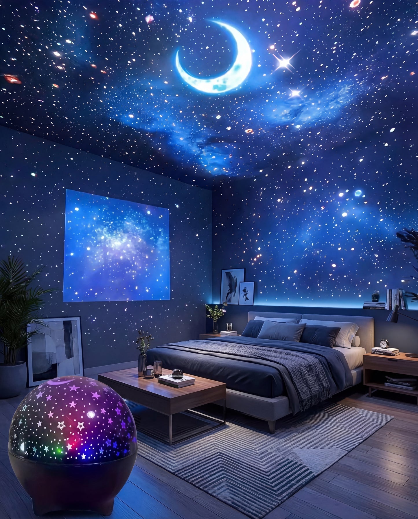 LED Night Lights Starry Sky Moon Projector Light