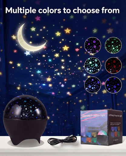 LED Night Lights Starry Sky Moon Projector Light