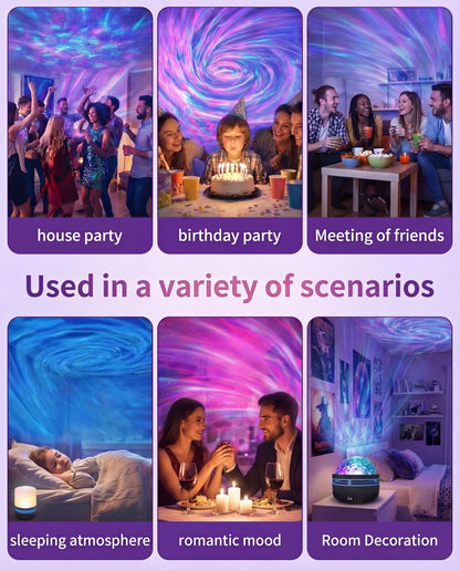 LED Fantasy Swirl Galaxy Projector Light