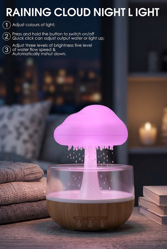 Rain Cloud Humidifier Led Night Light