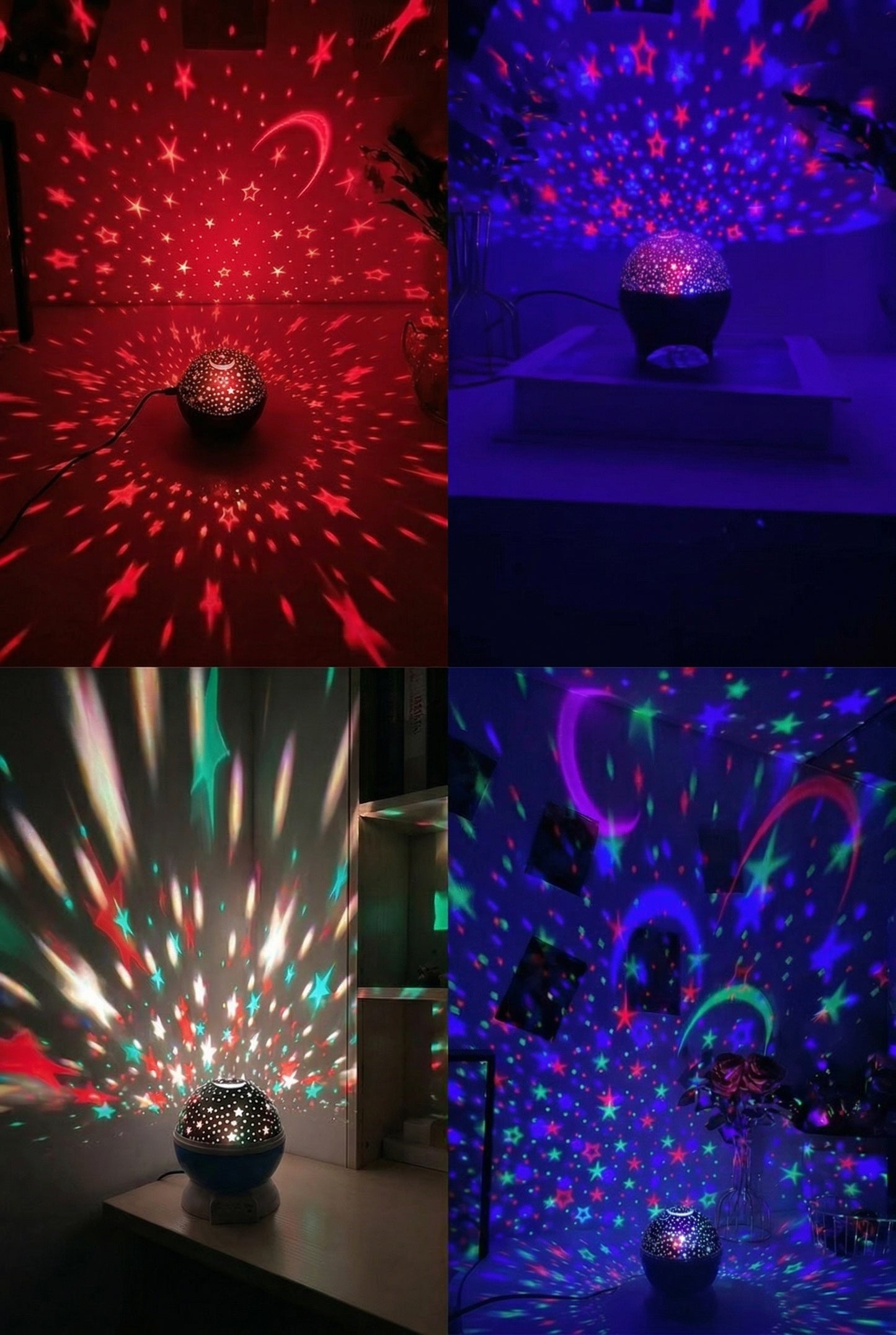 LED Night Lights Starry Sky Moon Projector Light
